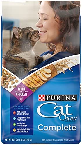 Purina Cat Chow High Protein Dry Cat Food, Complete - (4) 3.15 lb. Bags