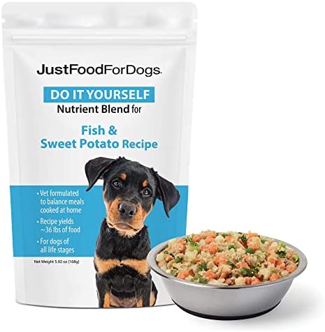 JustFoodForDogs DIY Human Quality Dog Food, Grain Free Nutrient Blend Base Mix for Dogs - Beef and Russet Potato Recipe (129 Grams)