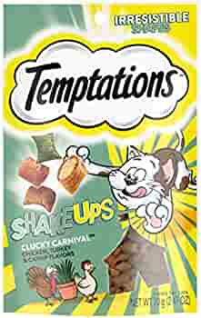 2.47 ounce (12) Temptations ShakeUps Crunchy and Soft Cat Treats, CLUCKY Carnival, (Payment Plan-No Credit Check-No Interest Rate) 