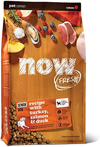 12 pd Now Fresh Grain Free Dog Food- Healthy Diet with Priobiotics & Real Meat and Fish for Protein - Turkey, Salmon & Duck
