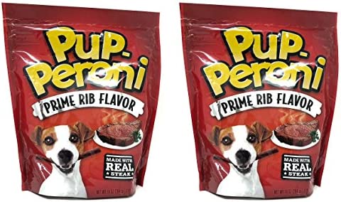 Pup-Peroni Prime Rib Flavor Dog Treat Snacks, 10 oz (Pack of 2)