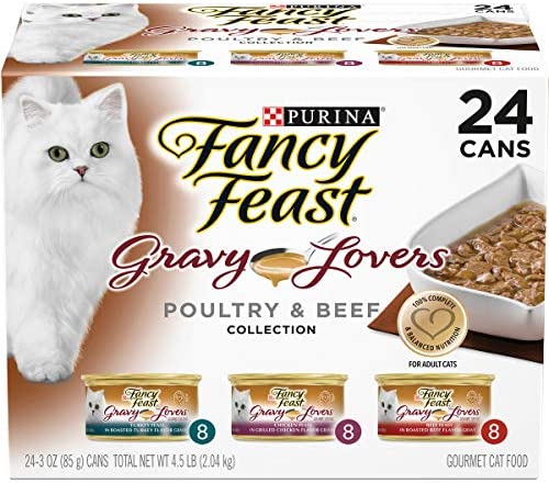 3 ounce (24)-Fancy Feast Purina Wet Cat Food Variety Packs #1 Best Seller in Canned Cat Food  (Payment Plan-No Credit Check-No Interest Rate)