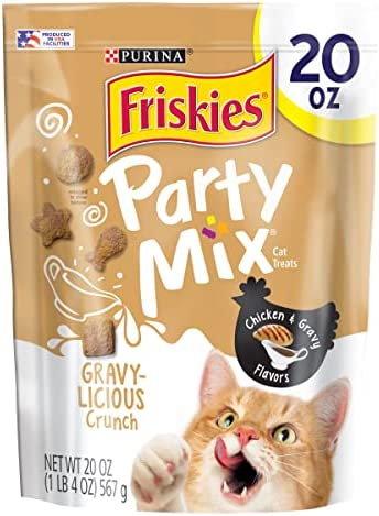 20 ounce Purina Friskies Party Mix Adult Cat Treats Extra Large Pouches (Payment Plan-No Credit Check-No Interest Rate)