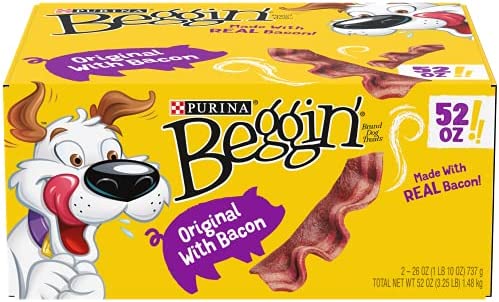 Purina Beggin' Strips Bacon Dog Treats Made in USA Facilities Adult Dog Training Treats