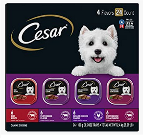 3.5 Ounce (pack of 24) Cesar Gourmet Wet Dog Food Variety Packs (Payment Plan-No Credit Check-No Interest Rate)  