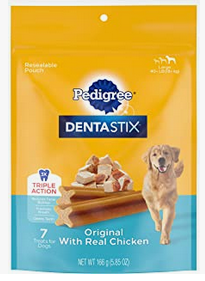 Pack of 7- Pedigree DENTASTIX Treats for Large Dogs, 30+ lbs. Multiple Flavors 