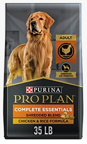 35 Pd Bag-Purina Pro Plan with Probiotics Shredded Blend High Protein, Adult Dry Dog Food Chicken & Rice 