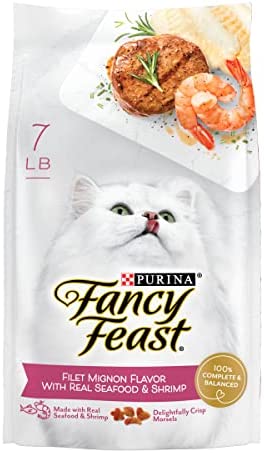 7 pd Purina Fancy Feast Dry Cat Food, Filet Mignon Flavor With Real Seafood & Shrimp - 7 lb. Bag- (Payment Plan-No Credit Check-No Interest Rate)
