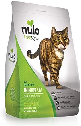 4 pd duck Nulo Freestyle Cat & Kitten Food, Premium Grain-Free Dry Small Bite Kibble Cat Food, High Animal-Based Protein with BC30 Probiotic for Digestive Health Support