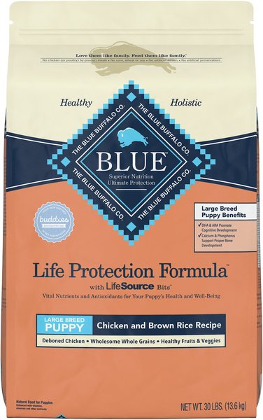 30 pd Blue Buffalo Life Protection Formula Large Breed Puppy Chicken & Brown Rice Recipe Dry Dog Food (Payment Plan-No Credit Check-No Interest Rate) 