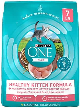 7 pd Purina ONE Healthy Kitten Dry & Wet Kitten Food Choice for "kitten food dry"