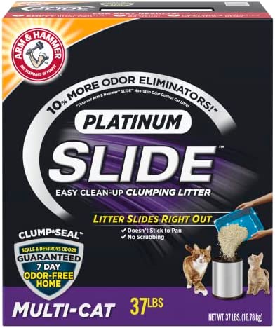 37 pd Arm & Hammer Slide Platinum Clumping Cat Litter  (Payment Plan-No Credit Check-No Interest Rate)