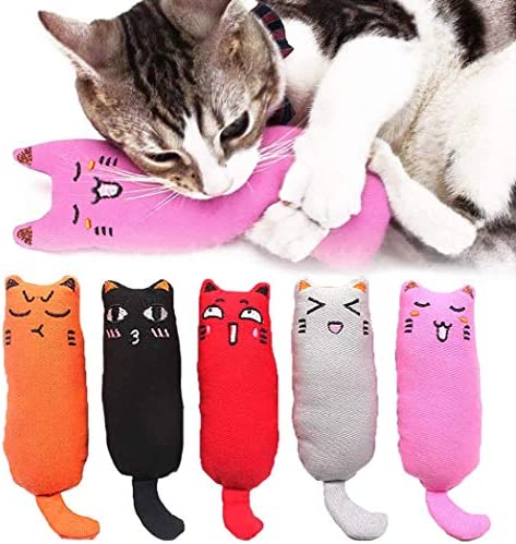 Legendog 5Pcs Catnip Toy, Cat Chew Toy Bite Resistant Catnip Toys for Cats,Catnip Filled Cartoon Mice Cat Teething Chew Toy (Payment Plan-No Credit Check-No Interest Rate) 