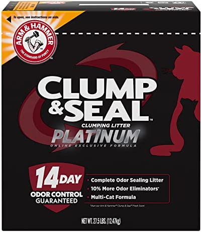 27.5 pd ARM & HAMMER Clump & Seal Platinum Cat Litter  (Payment Plan-No Credit Check-No Interest Rate)